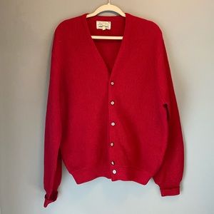 Arnold Palmer Alpaca Wool Red Cardigan XL